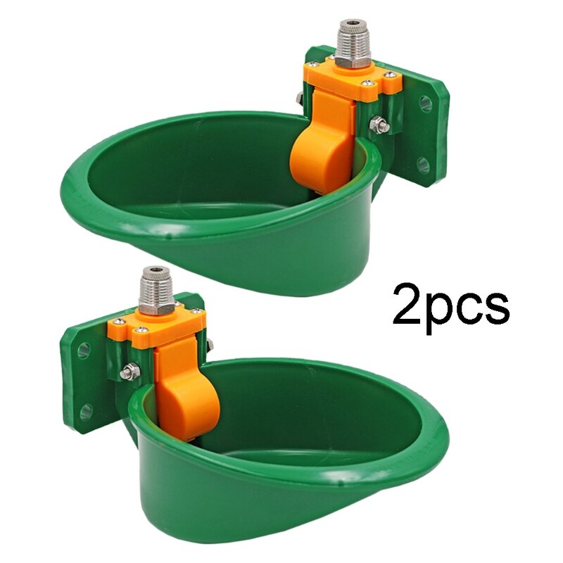 2 Pcs Automatic Farm Sheep Water Bowls Waterer Livestock Colt Calves Drinking 72XF