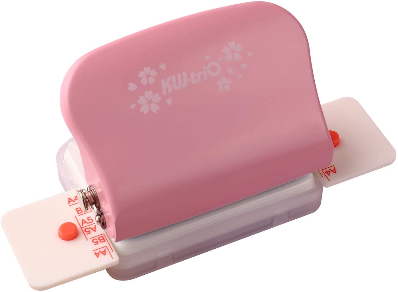 6-otworowy dziurkacz robić papieru ręczny metalowy dziurkacz 5 arkuszy pojemność 6mm robić A4 A5 B5 notatnik terminarz planer: różowy