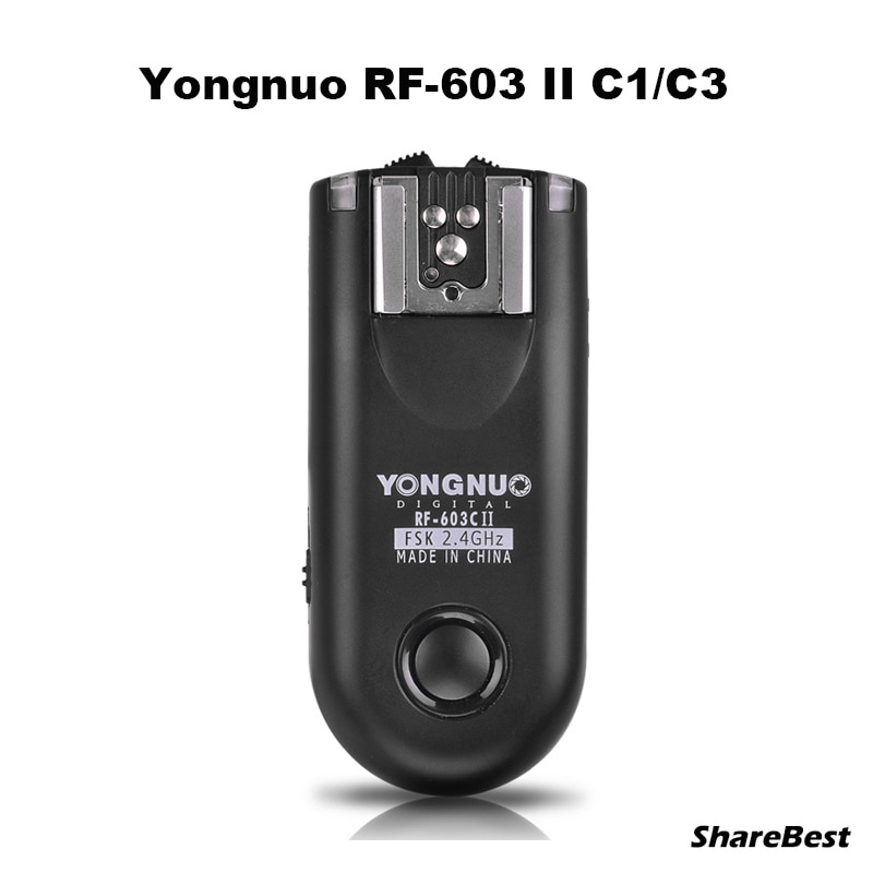 Yongnuo RF-603 II C1 C3 récepteur de déclenchement Flash sans fil pour Canon DSLR 6D 7D 5D Mark II III 70D 60D 650D 700D 550D
