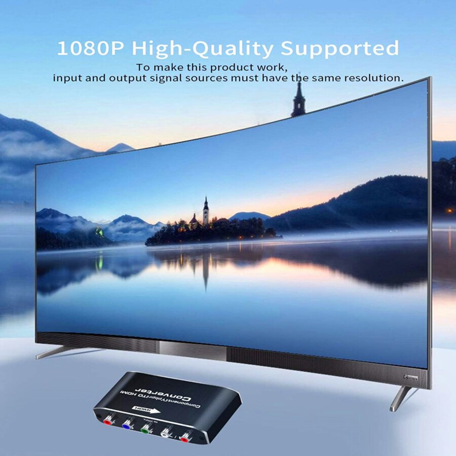 YPbPr – adaptateur convertisseur Audio vidéo 4K 60Hz, compatible HDMI, pour DVD, PSP, Xbox, PS2, moniteur HDTV 5RCA RGB vers HDMI