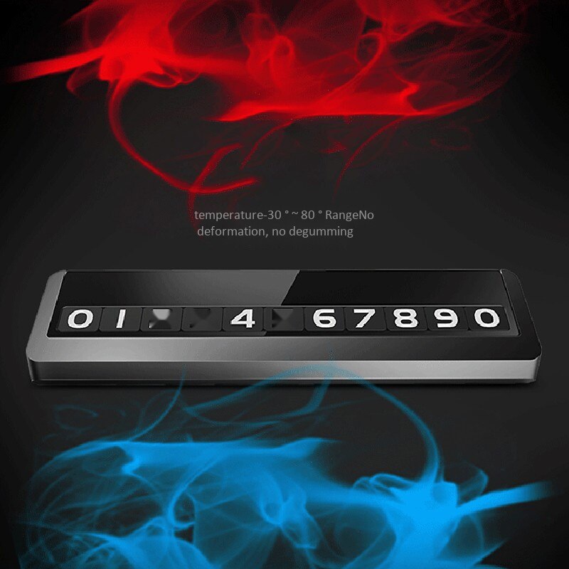 Temporary Parking Card Phone Number Card in Car Noctilucent Temporary Stop Sign Number Able
