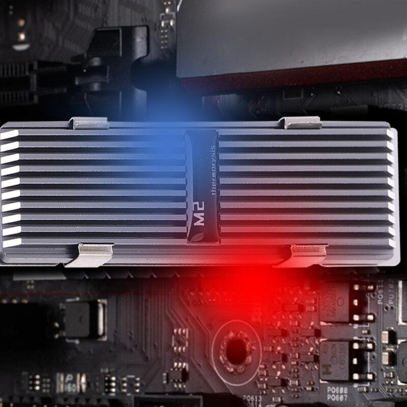 M .2 ssd nvme kjøleribbe kjøleribbe  m2 2280 ssd harddisk aluminium kjøleribbe med termisk pute til pcie sata  m2 ssd pc termisk radiat