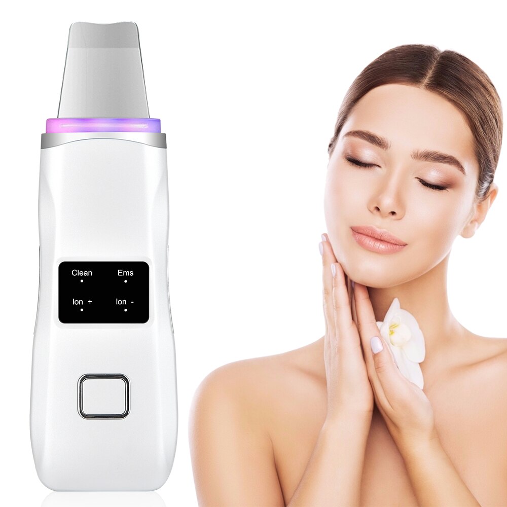 Skin Scrubber Facial Cleaner Skin Peeling Ultrasonic Face Cleaning Blackhead Removal Pore Cleaner Face Scrubber Massager