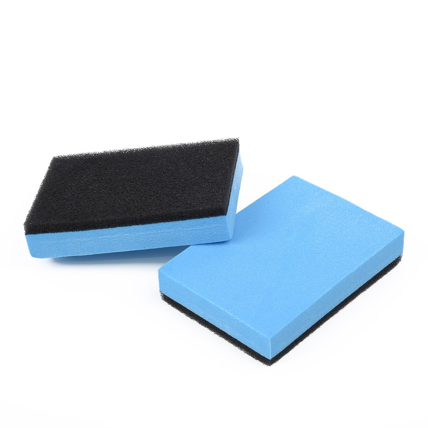 Blue+Black Glass Wax Car Sponge Pad Cleaning Tool Ceramic Coating Replacement 2Pcs EVA