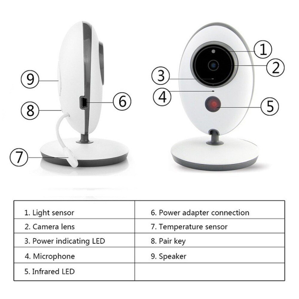 VB605 baby monitor baby intercom baby monitor baby monitor baby sleep room temperature monitor