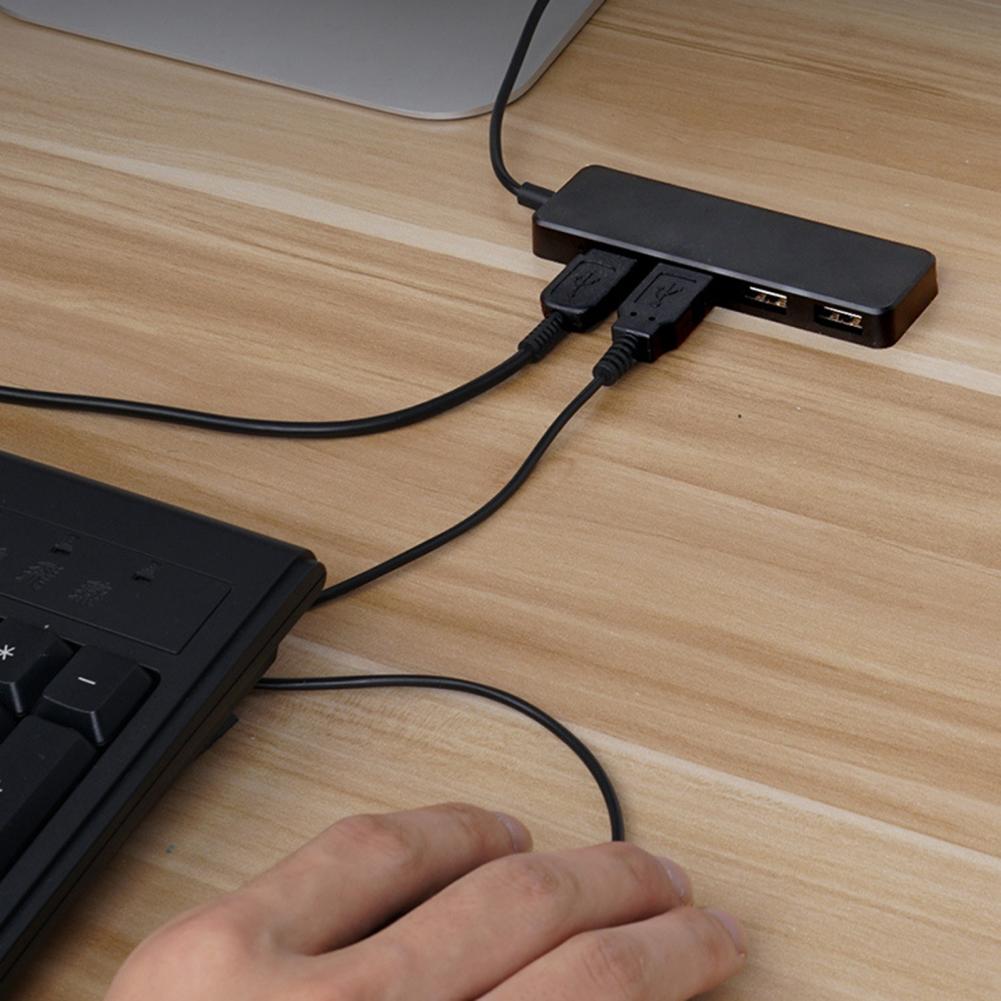 Portable USB 2.0 Universal USB Hub 4-port High Speed USB2.0 480Mbps Compact Power Switch for Laptop pc