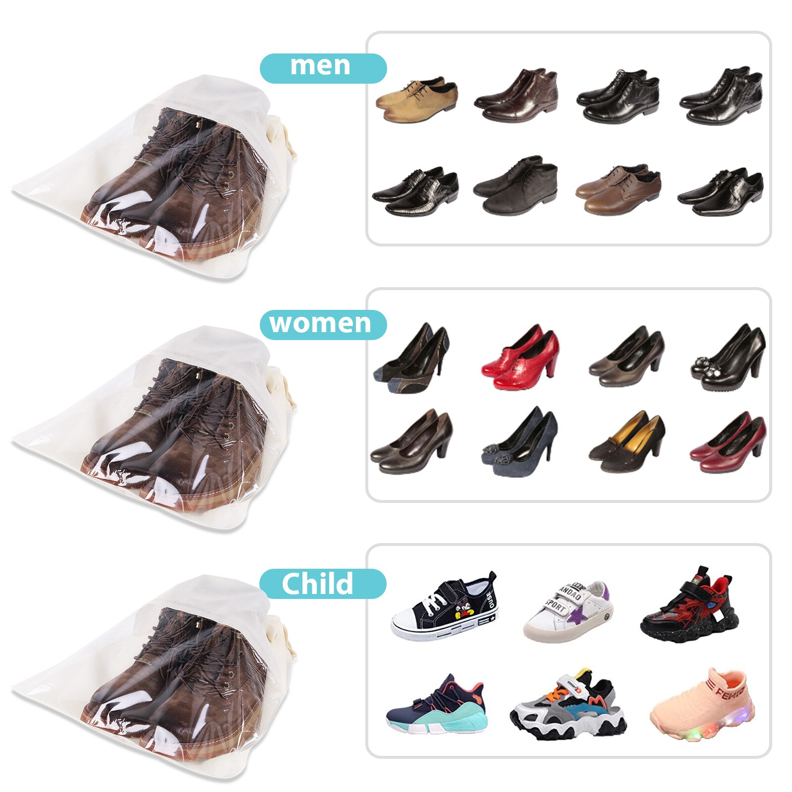 Stofzak Voor Handtas Garderobe Handtas Afwerking Opslag Opknoping Toilettas Opslag Pouch Garderobe Kast Stofkap Voor Vrouwen Tas