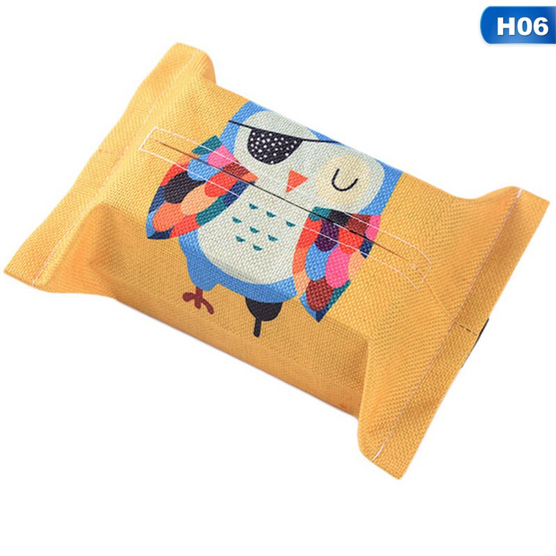 Tegneserie klud bilsæde ryg hængende opbevaring tissue taske boks container håndklæde serviet papirer taske kasse: H06