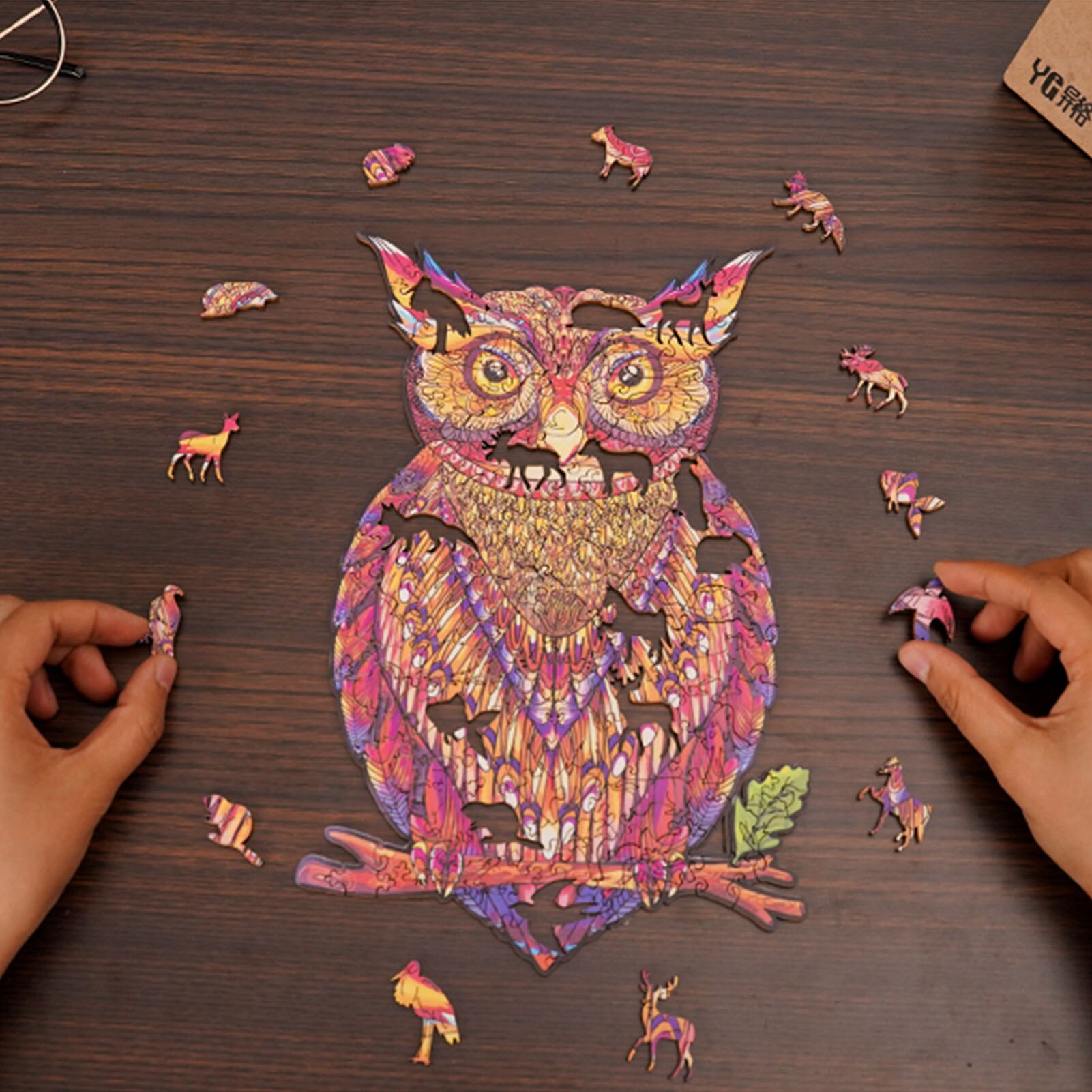 Unique Wooden Jigsaw Puzzles Mysterious Owl Puzzle For Adults Kids Educational Puzzle Fabulous Interactive Games Toy