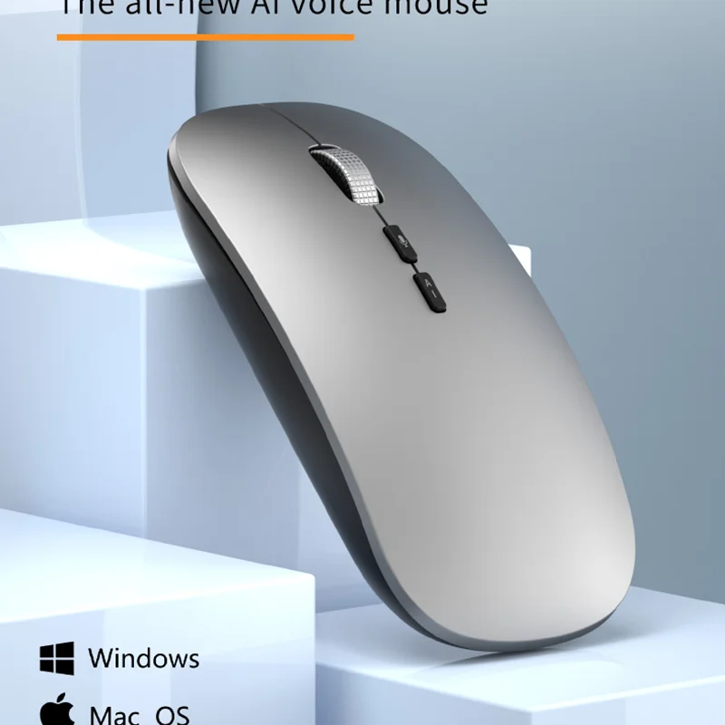 Xiaomi Voice Translation Mouse AI Intelligent 2.4G Bluetooth Wireless Rechargeable USB Connection Computer Charging Voice Mice