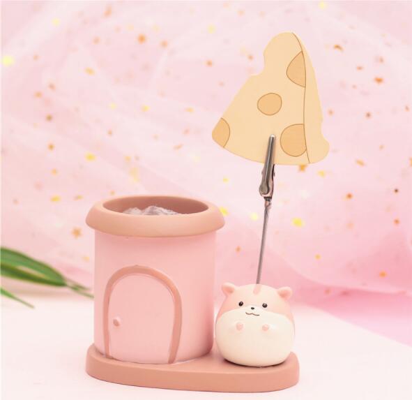 Wooden Kawaii Cute Pen Holder Office School Storage Case Stationery Organizer Of