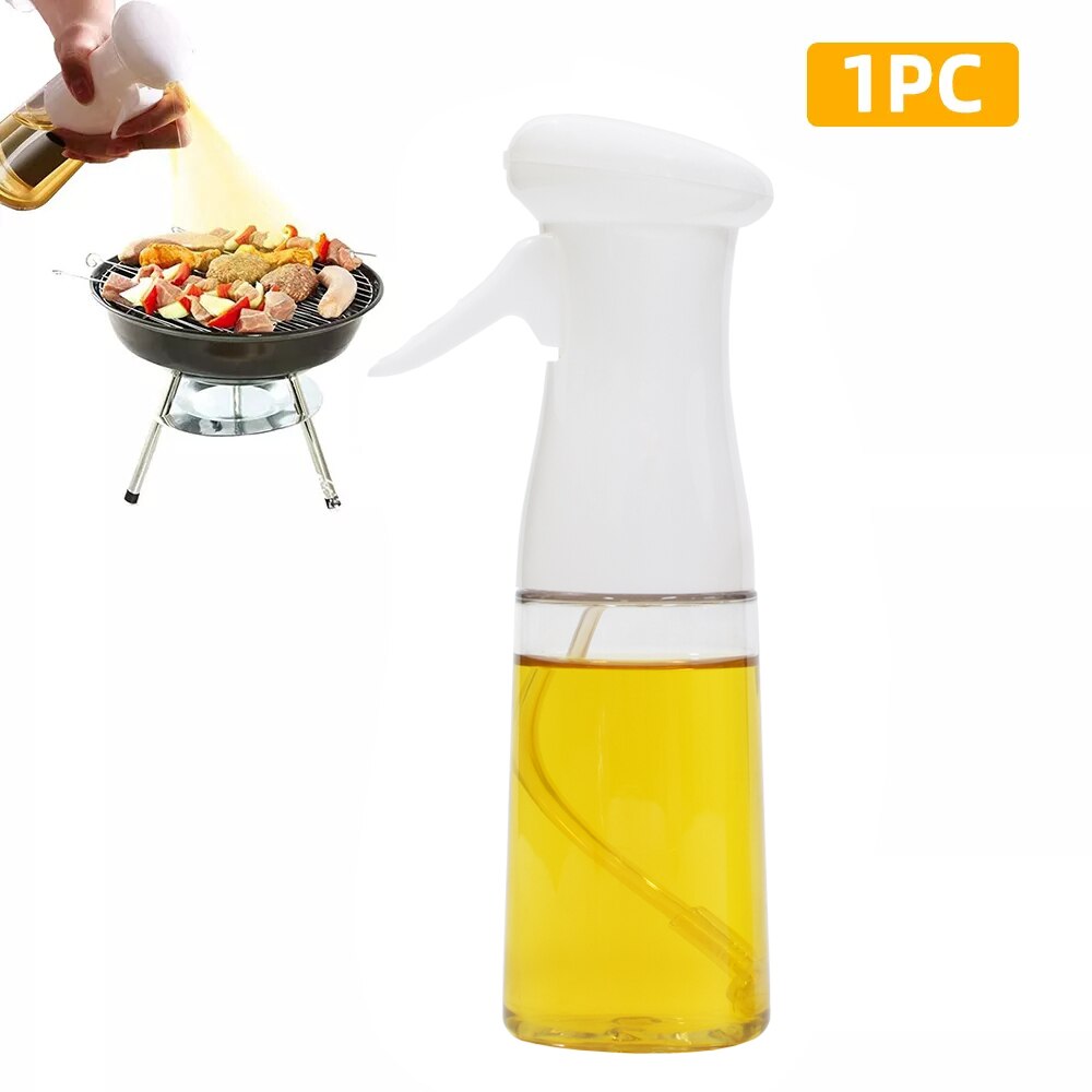 Oliesprøjte til madlavning, fødevaregodkendt olivenoliesprøjte  , 210ml premium olieflaske, der er meget brugt til airfryer bbq bagning camping: 1pc hvide