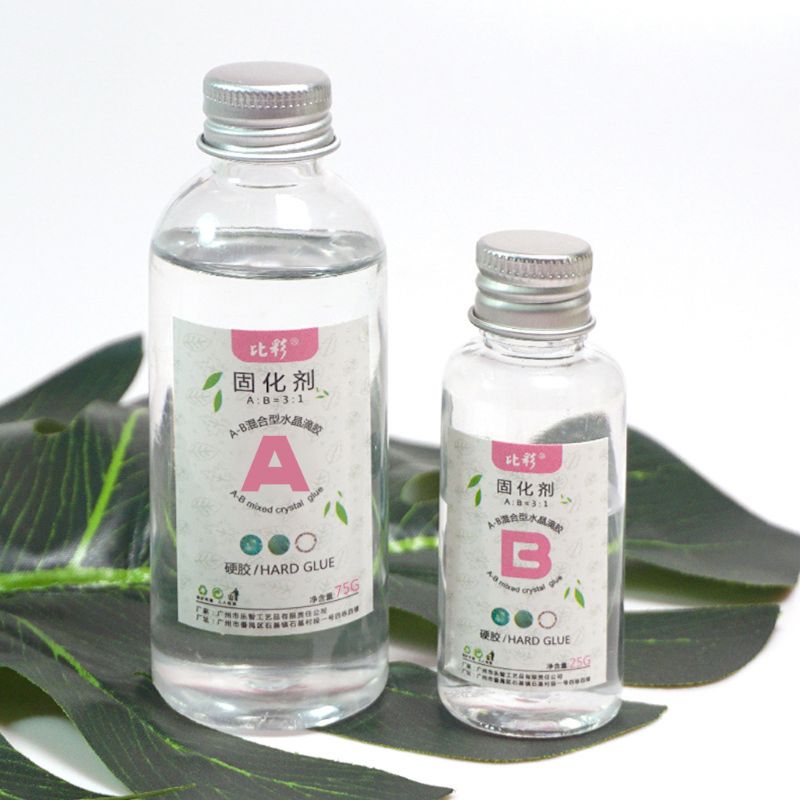 1 Juego de resina epoxi transparente, adhesivo alto 3:1 AB, pegamento de cristal, fabricación de joyas de resina
