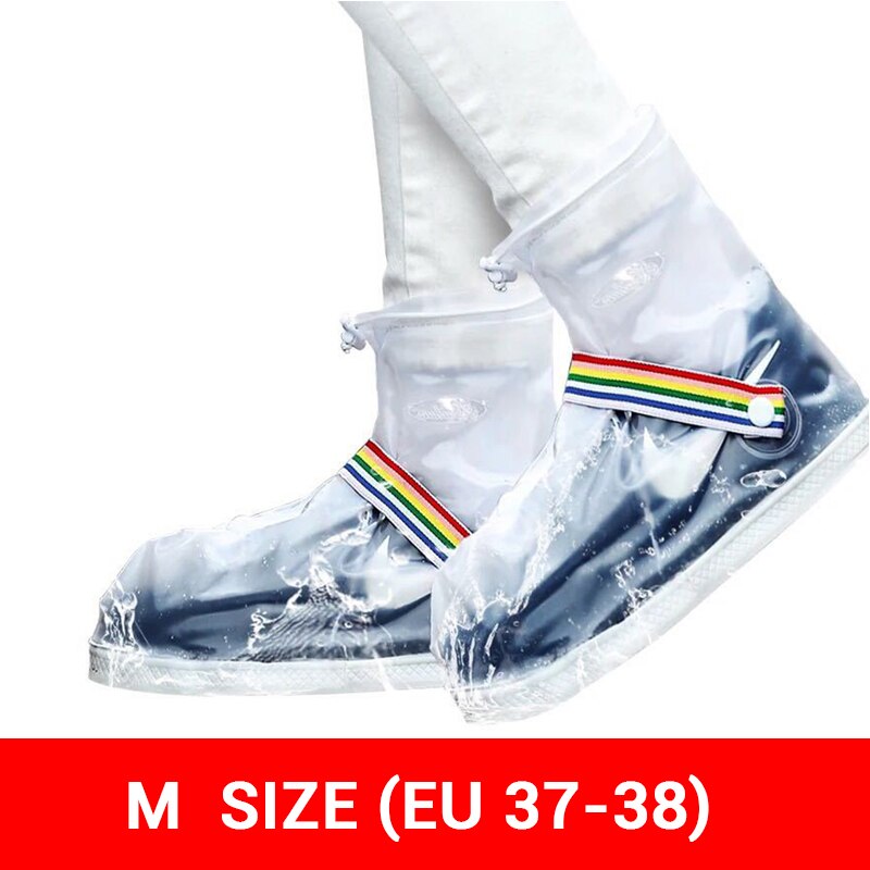 Motorrad Regen Schuhe Abdeckungen Motorrad Stiefel Überschuhe Wasserdichte Fahrrad Radfahren Biker Rutschfeste Regendicht Moto Stiefel Reusable: H-188-M-White