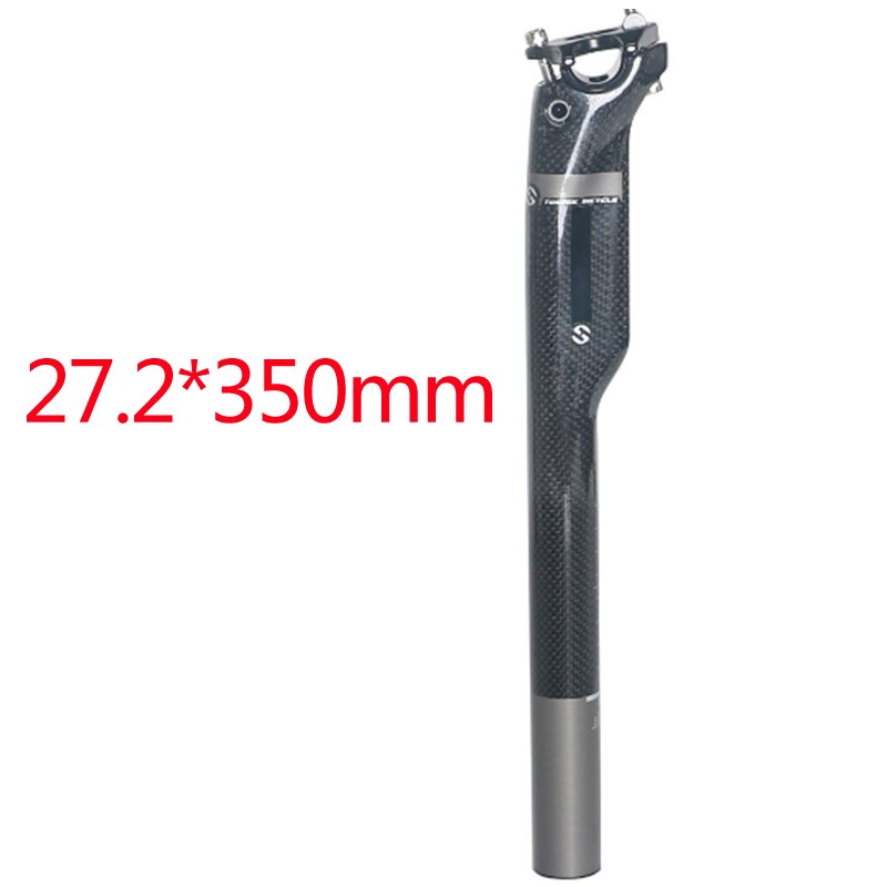 TOSEEK Bicycle Mountain Bike tige de selle Accessoires de vélo ultra-légers haute dureté tige de selle de vélo en carbone: 3K bright light Q