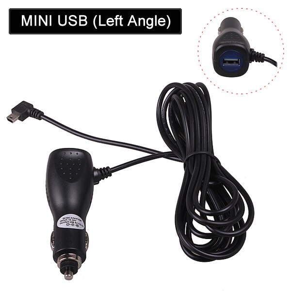Auto Turck DC 12V 24V zu 5V Power Inverter Konverter Micro Mini USB Power Ladegerät Adapter Kabel für GPS Telefon DVR Recorder 5Pcs: Mini USB Left