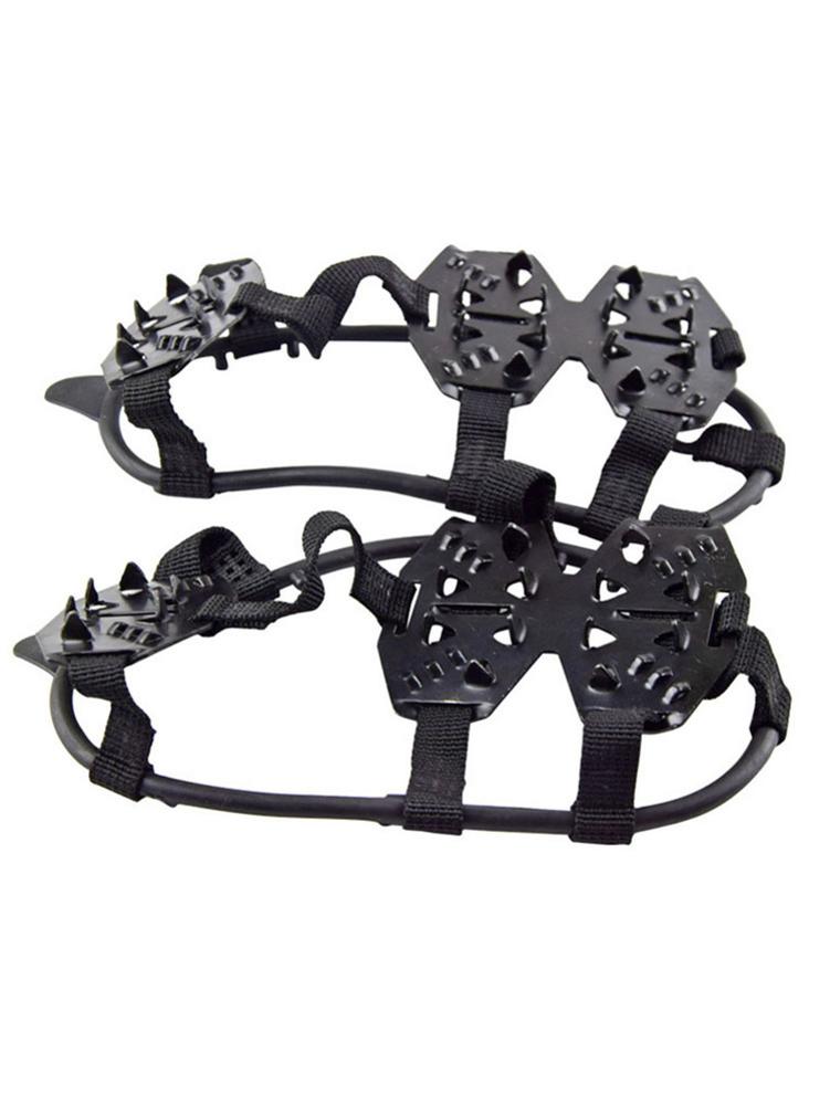 Antislip Schoen Cover 24-Tooth Anti-Slip Kramp Sneeuw Schoen Cover Winter Sneeuw Ijs Klimmen Schoen spikes Ice Grips Cleats Stijgijzers