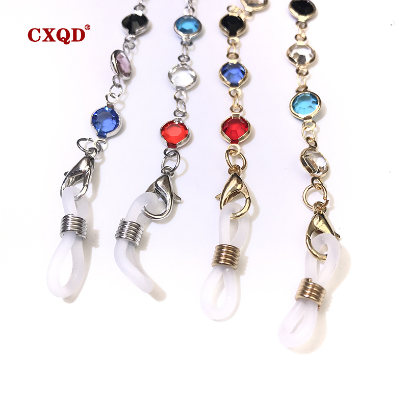 Kleurrijke kristallen kralen brillenhouder brillenketting voor dames oogaccessoires brillenkoord zonnebrilkoord