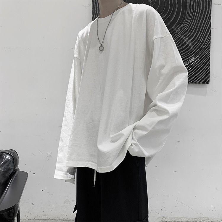 Homme chemises imprimé Simple tourner vers le bas col Simple boutonnage décontracté ample hauts pour hommes stylé tout-match Ulzzang Chic Streetwear homme: T00-white / S