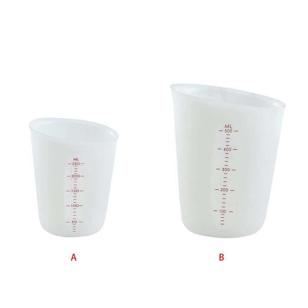 Measuring Cup Milk Coffee Graduated Beaker Lab Kitchen Silicone Measuring Container, 500ml
