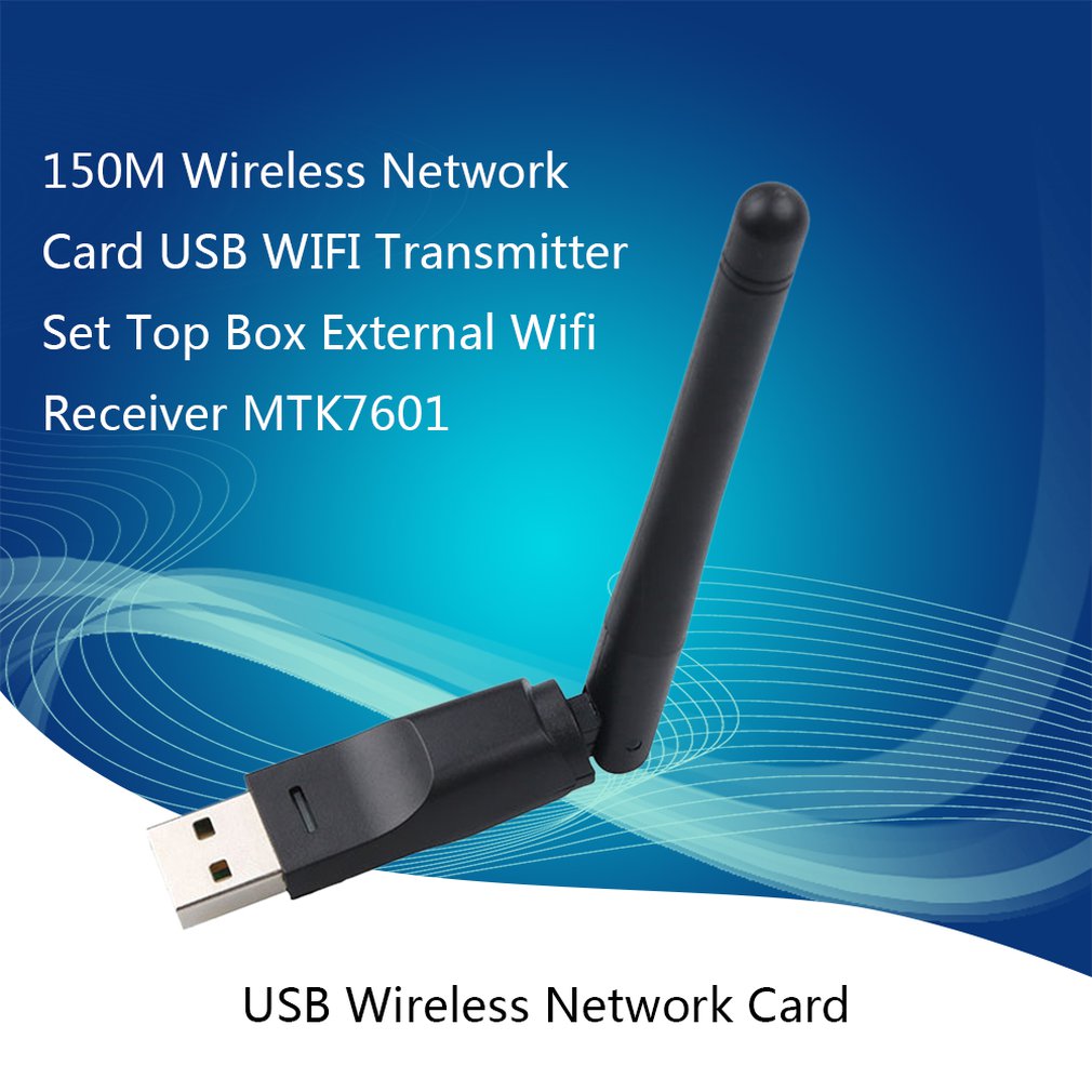 Mtk 7601 usb wifi-antenne draadloze netwerkkaart usb 2.0 150 mbps 802.11b/ g/n lan-adapter met draaibare antenne