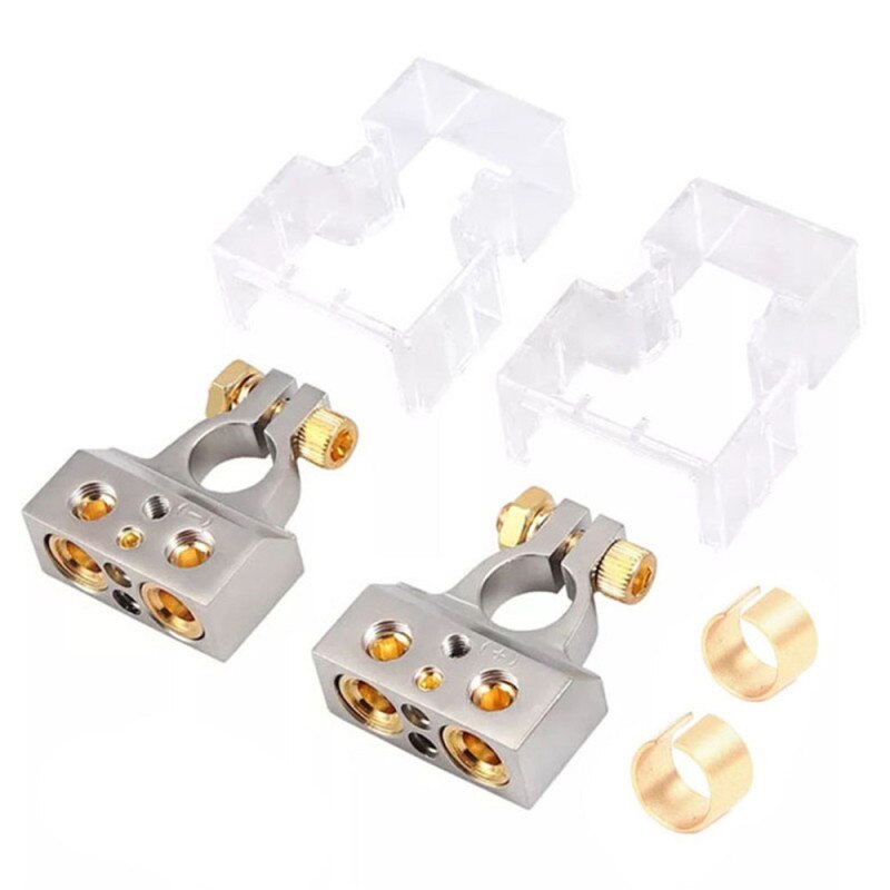 2PCS/set 2GA-10GA Car Battery Clip Connector Car Audio Modified Battery Head, Battery Clip Fit for Most Car, Boat, Van Battery: 02