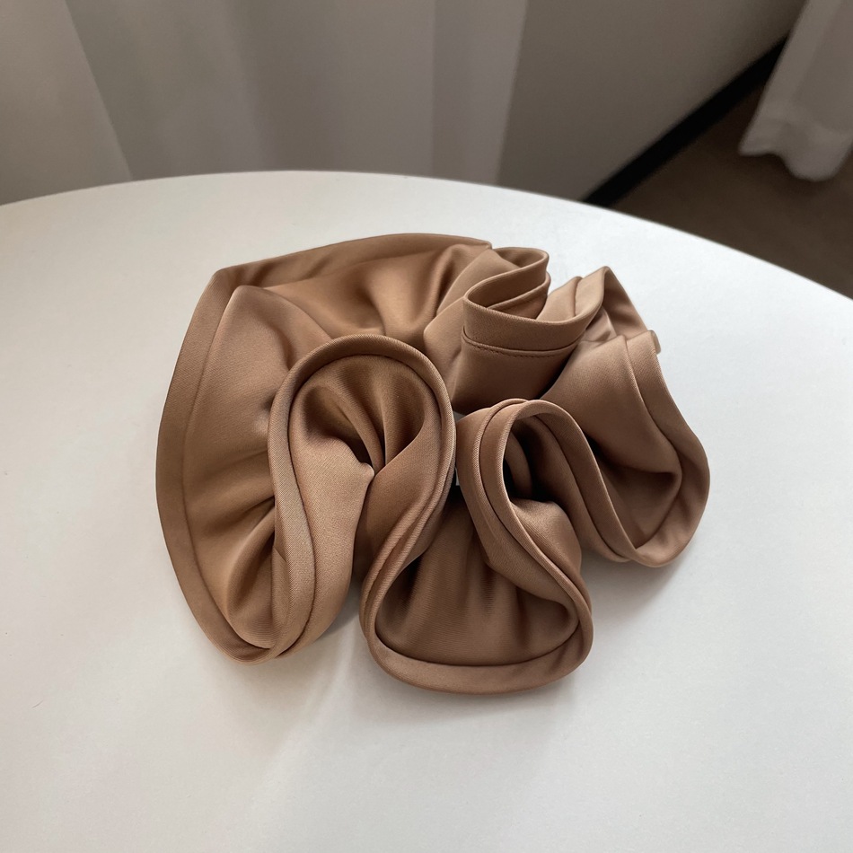 Coleteros grandes Satain de doble tela de seda satinada de estilo coreano, accesorios para el cabello para mujeres, bandas elásticas de alta gama para niñas: Multicolor