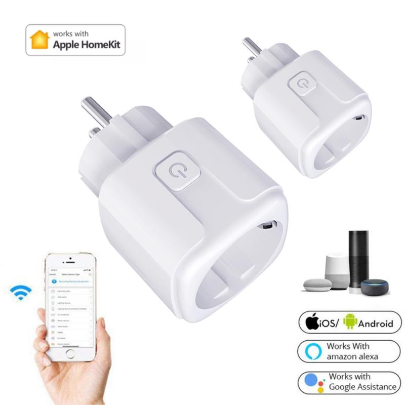 16A Eu Tuya Smart Wifi Stekker Voor Homekit Smart Home Wifi Draadloze Stopcontact Werkt Met Alexa Google Thuis smart Leven App