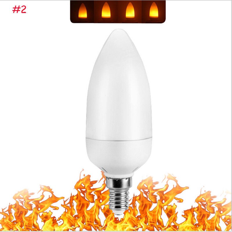 1Pcs LED Flame Effect Fire Light Corn Bulb E27 Simulated Nature Flicking Decor Lamp LED Emulate Flame Lamp Home Restaurant Use: 2