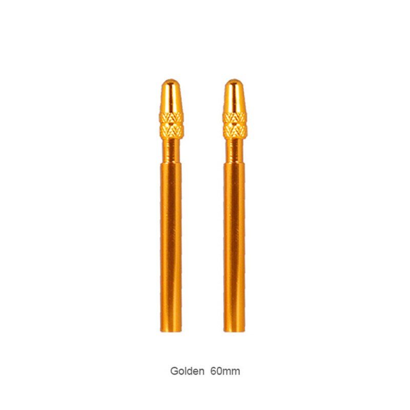 1 Paar 50Mm 60Mm Fiets Presta Ventiel Extender W/ Cap Cnc Aluminium Geanodiseerd F/V extension Voor Vaste Racefiets Velgen: 1Pair Gold 60MM