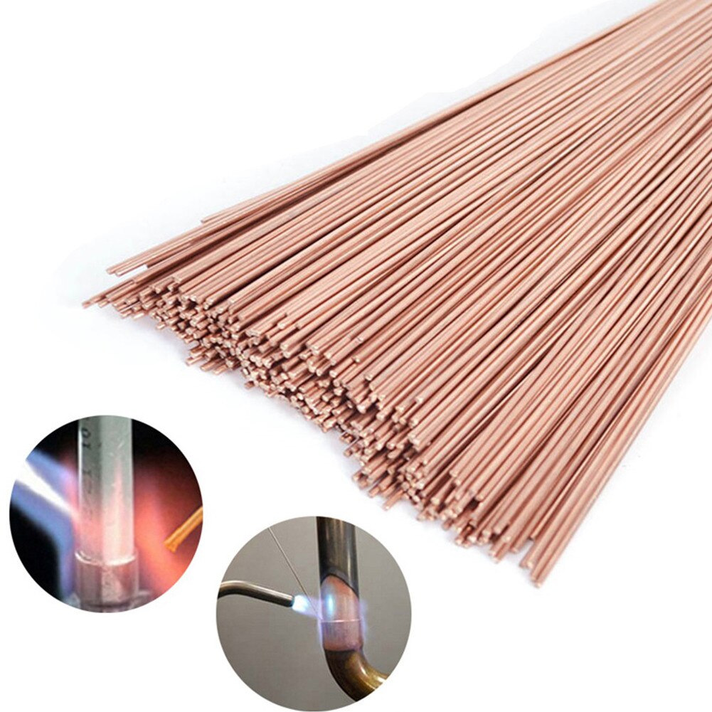 20pcs Low Temperature Brass Welding Rod Power Tool Welding Auxiliary Supplies Flux Kit 2*250mm For Repair WWelding Brazing Solde