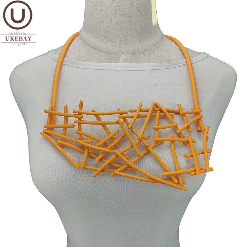UKEBAY Handmade Strange Pendant Necklace Mesh Jewelry Women Statement Necklaces Gothic Clothes Accessories Jewellery