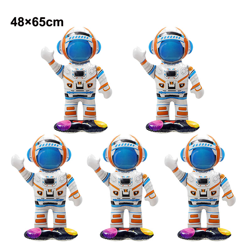 Globo de aluminio de astronauta 3D, globos de cohete, globos espaciales para niños, serie universo de astronauta, decoración de de cumpleaños del espacio exterior: Verde menta