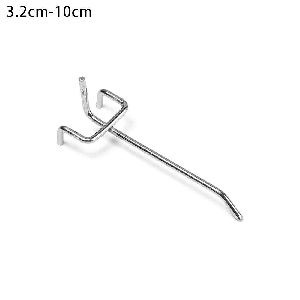 Rejilla metálica de almacenamiento para pared, ganchos de exhibición para tableros, tienda al por menor, estante de mercancías, Panel para colgar, se adapta a taller, 5 unids/lote: 3.2cm-10cm