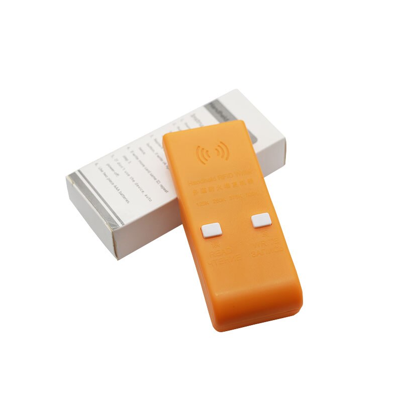 Håndholdt 125/250/375/500 khz rfid id-kortskriver/kopimaskin duplikator  + 3 stk skrivbare  em4305 nøkkelkort  + 3 stk skrivbare  t5577 kort