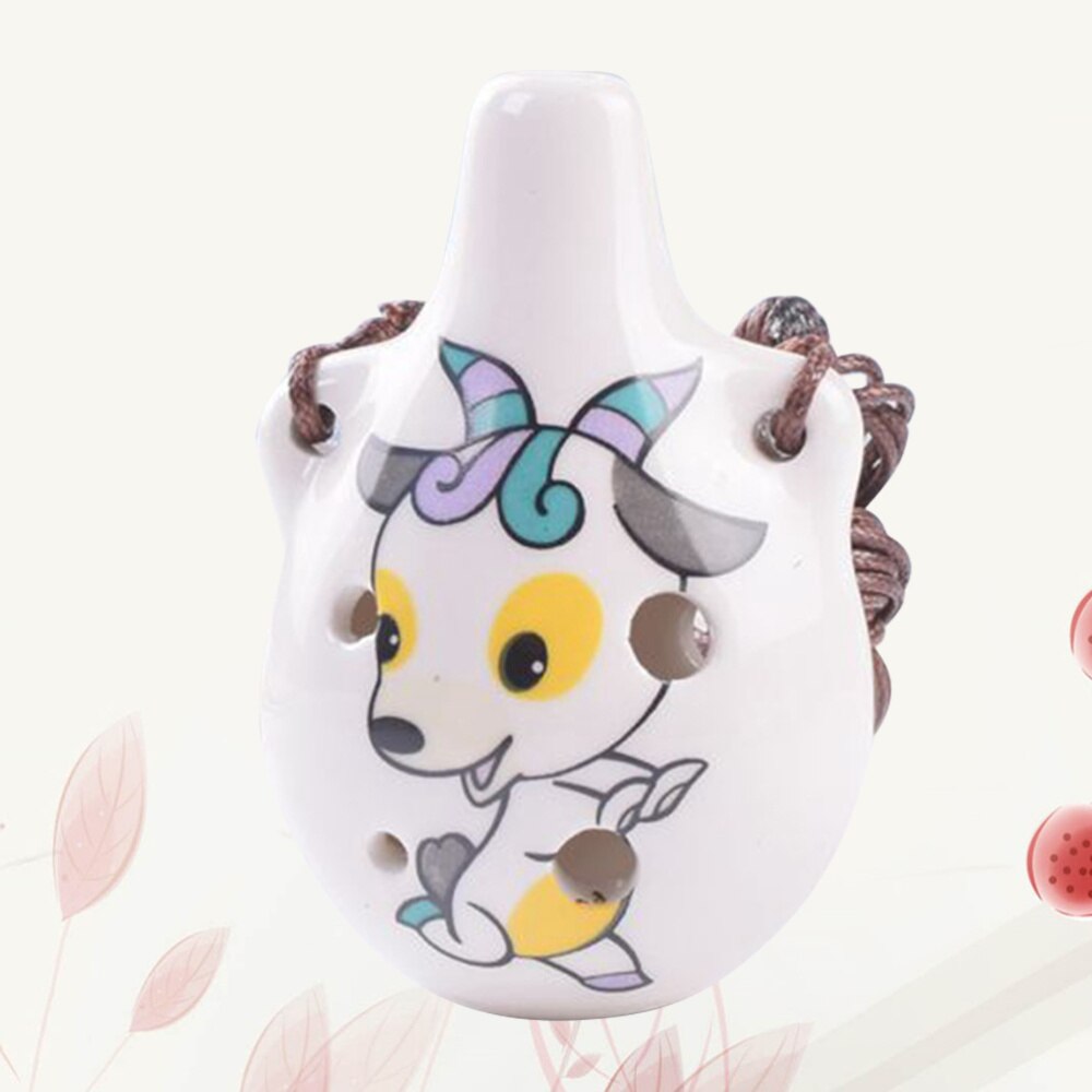 1pc ceramiczne Ocarina przenośny flet okaryna dekoracja na biurko instrument muzyczny prezent Ocarina dla początkujących dzieci dzieci