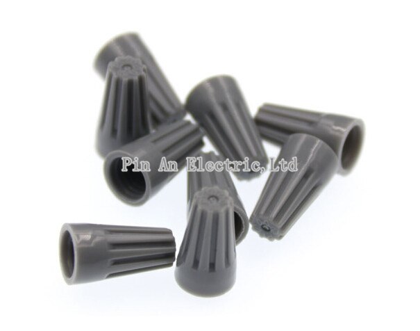 100PCS Electrical Wire Connection Screw Twist Connector Cap w/ Spring Insert Assortment Kit: P1 gray