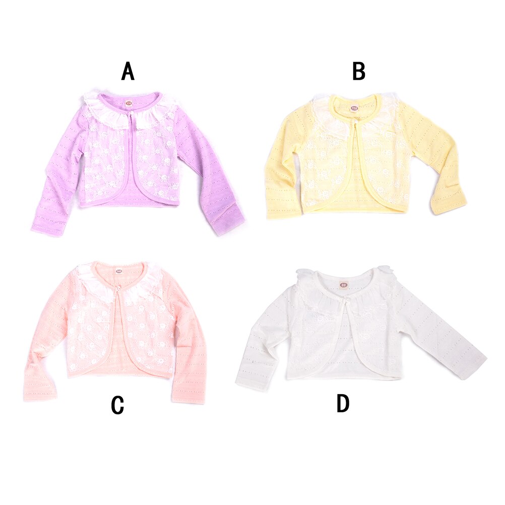 Baby Cardigan Sweaters Cotton Polyester Thin Long Sleeve Kids Girl Cardigan Knitting Pattern