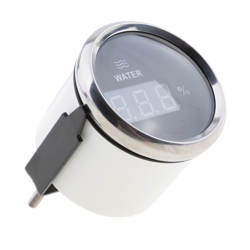 Marine Boat Digital Water Level Gauge 0ohm -190ohm 0-100% 2 inch - Black Chrome