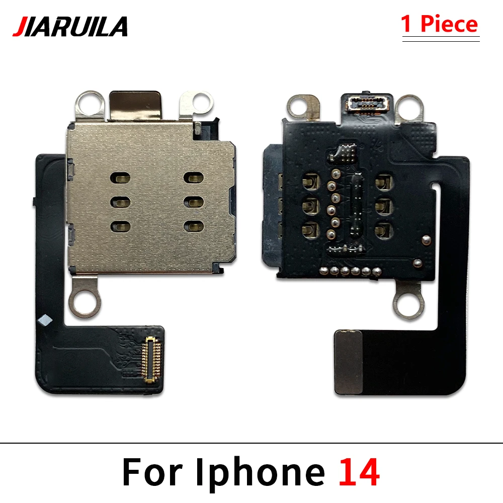 SIM Card Reader For Iphone 15 14 13 12 Pro Max Mini Plus Dual SIM Card Slot Socket Inner Adapter Flex Cable Replacement Parts: Orange
