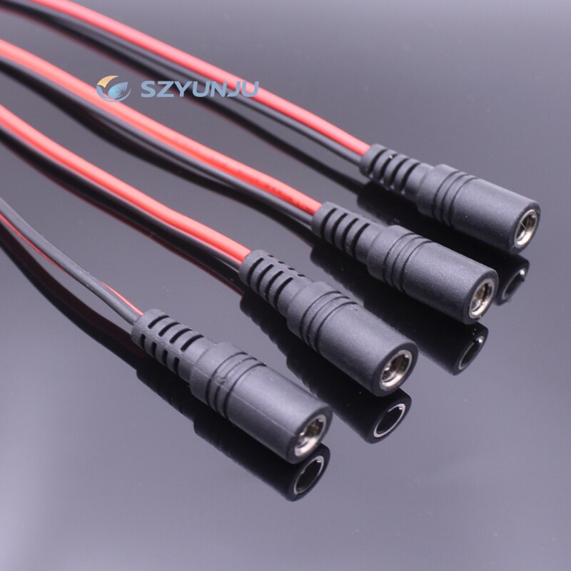 16AWG 5.5*2.5mm/2.1mm prise d'alimentation cc de avec fil bricolage prise femelle et mâle connecteur cc adaptateur de prise DC12V-24V X 1 pièces