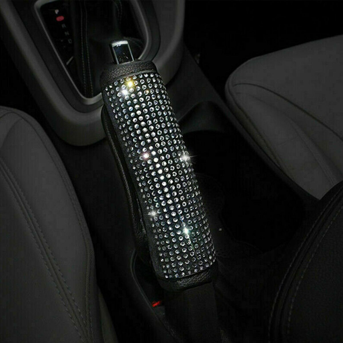 Universel voiture étincelle Bling strass intérieur volant couverture Console centrale coussin appuie-tête oreillers Auto accessoire ensemble: Handbrake Cover