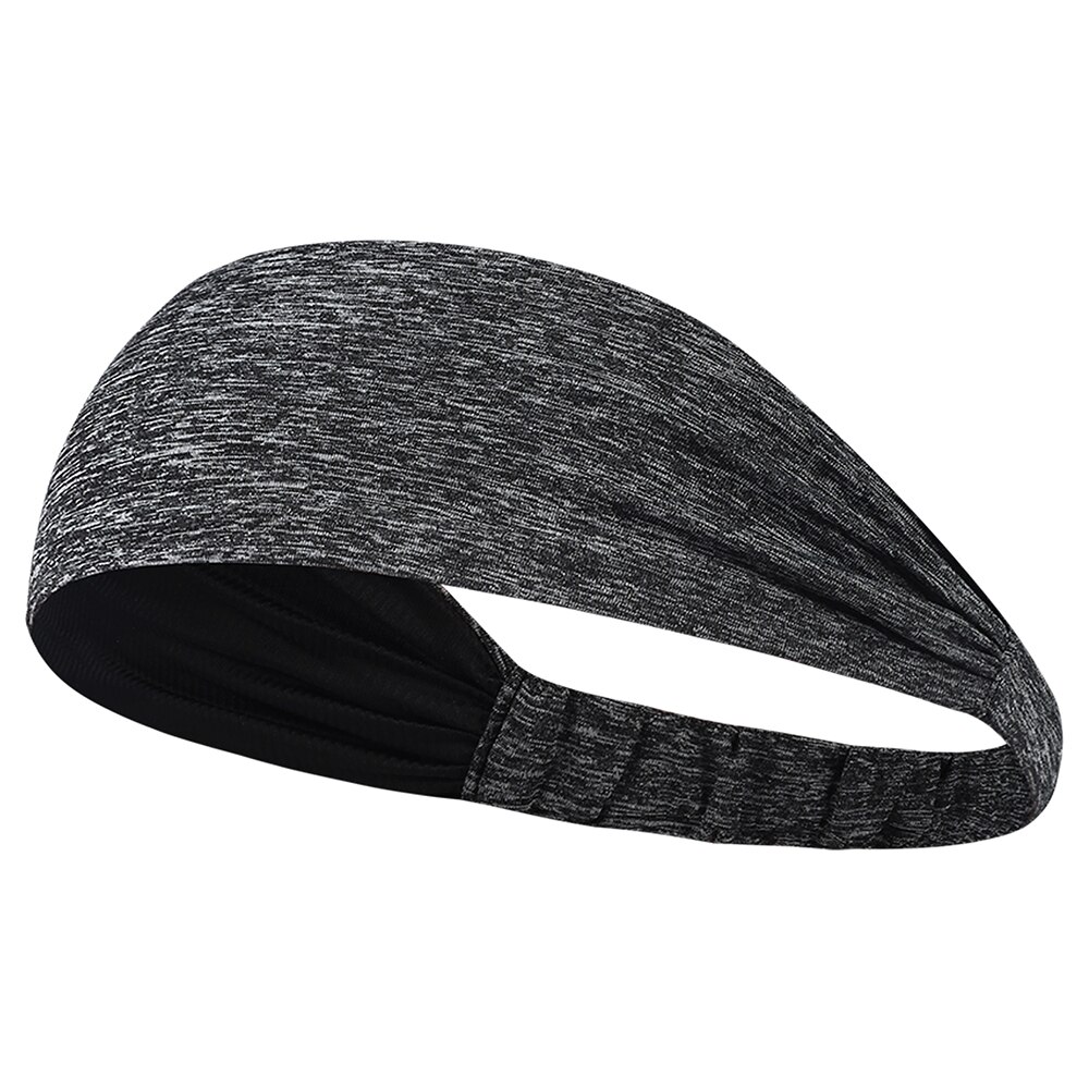 Cool Sweat Sweatband Breathable Elastic Hair Band Ice Silk Soft Stretch Wide Headband Bandana Moisture Wicking Hair Accessories: Dark Gray