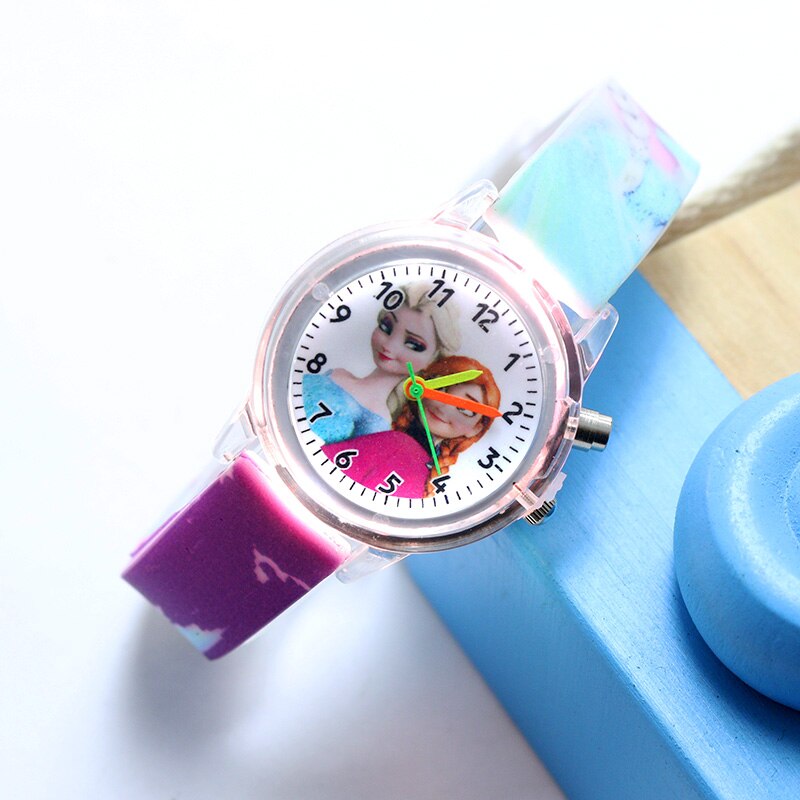 Led-flitser lichtgevend horloge met gelei, rubber, dameshorloge, studentenhorloge, quartzhorloge, lichtgevende klok, liefhebbers