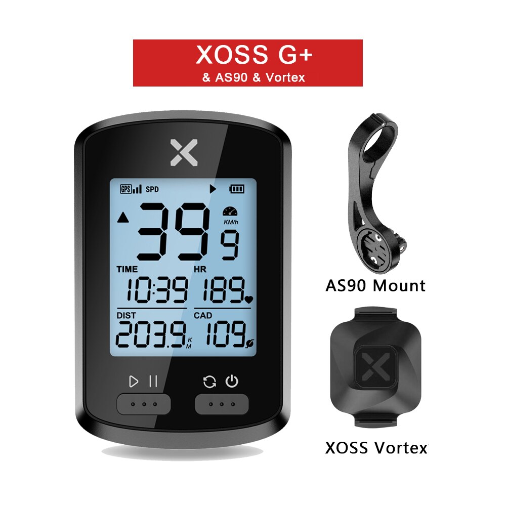XOSS G/G+ Bike Computer Wireless GPS Speedometer Rainproof Road Bike MTB Bicycle Odometer Bluetooth ANT+ With TOWILD CL600 light: G Plus TP S90