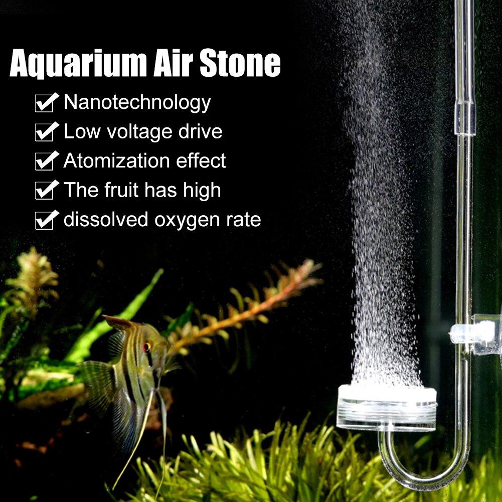 Hydroponic Ponds Aquarium Air Stone Oxygen Diffuser Fish Tank Tiny Bubbles High Dissolved Round Accessories Portable Aerator