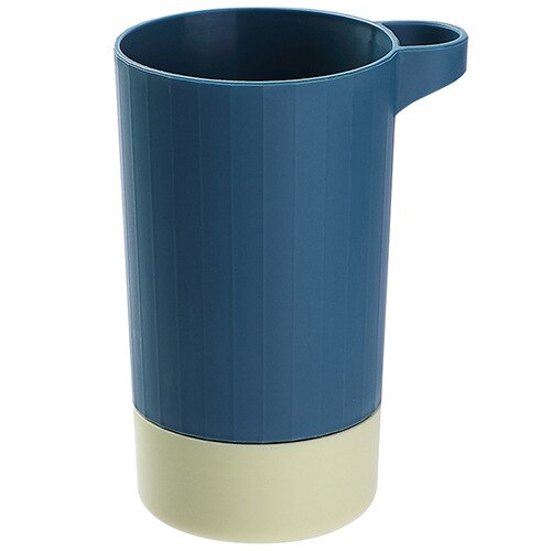 Prosty kubek robić płukania ust odpinany przenośny kubek robić mycia zębów podróży toaleta wc plastikowa szczoteczka robić zębów kubek para myjka: ciemny niebieski