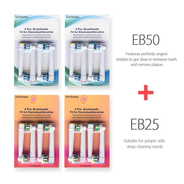 Têtes de brosse à dents électrique pour Oral B, tête de brosse de resubdivision pour la vitalité, buses Oral-B: YELLOW