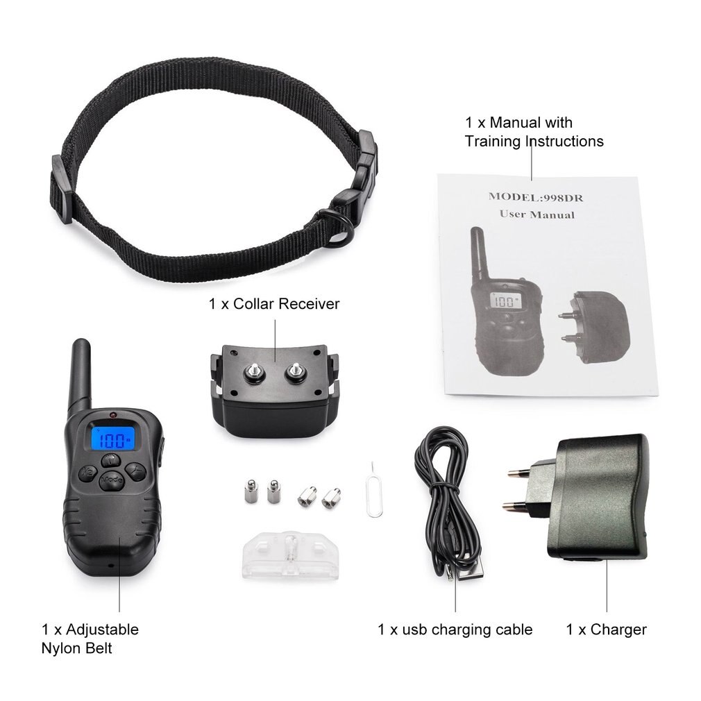 Electric LCD Dog Training Collar Pet Remote Control Waterproof
