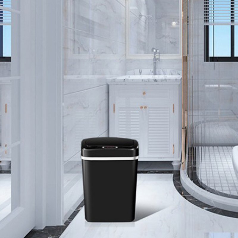 Trash Can Garbage Touchless Automatic Stainless Steel for Home Kitchen Bedroom JA55